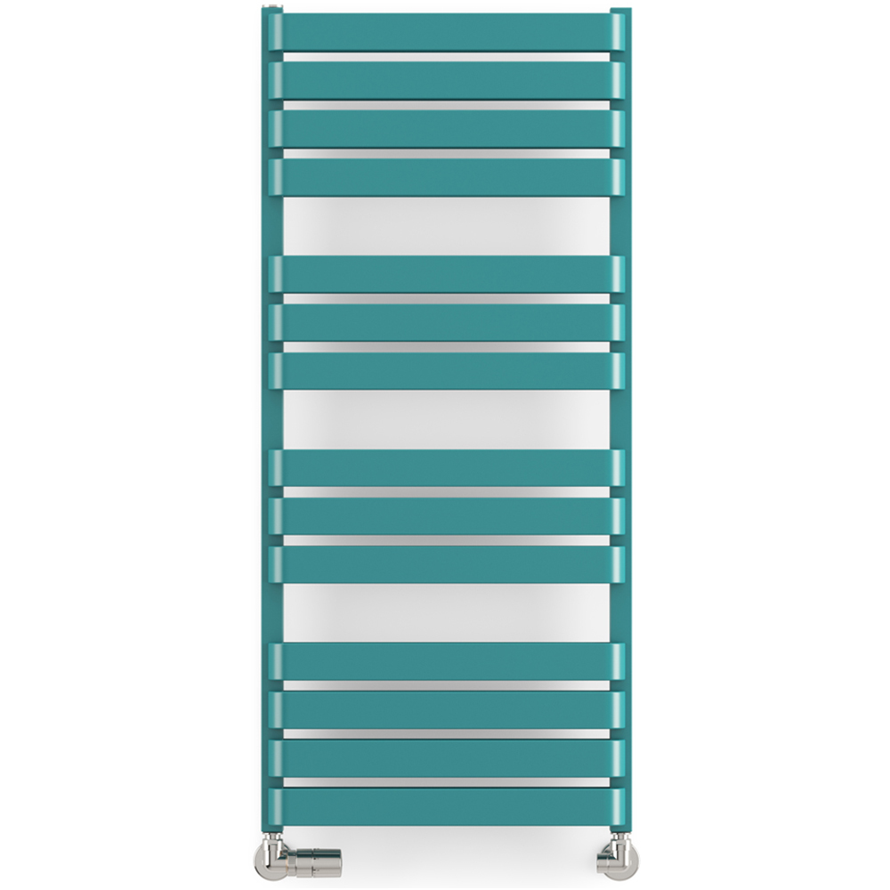 Terma Warp T Bold Matt Teal Heated Towel Rail 2660 BTU 1110 x 500mm Image 3
