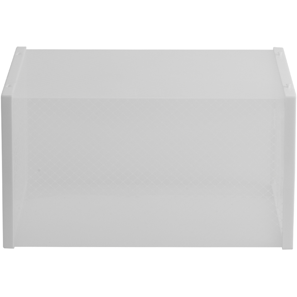 H&O Direct White Stackable Plastic Shoe Storage Box with Magnetic Door 12 Pack Image 4