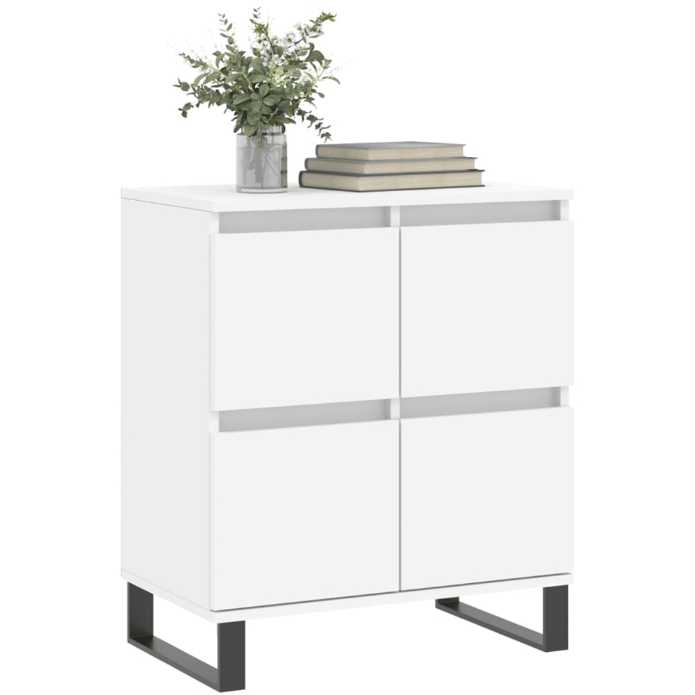 vidaXL 4 Door White Sideboard Image 3
