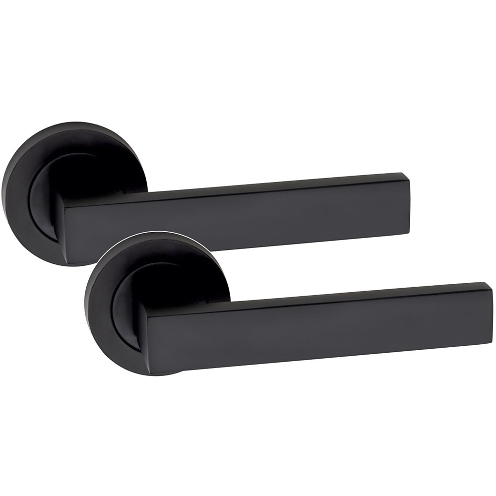Golden Grace Delta Matt Black Mortise and Thumbturn Bathroom Door Handle 64mm Image 3