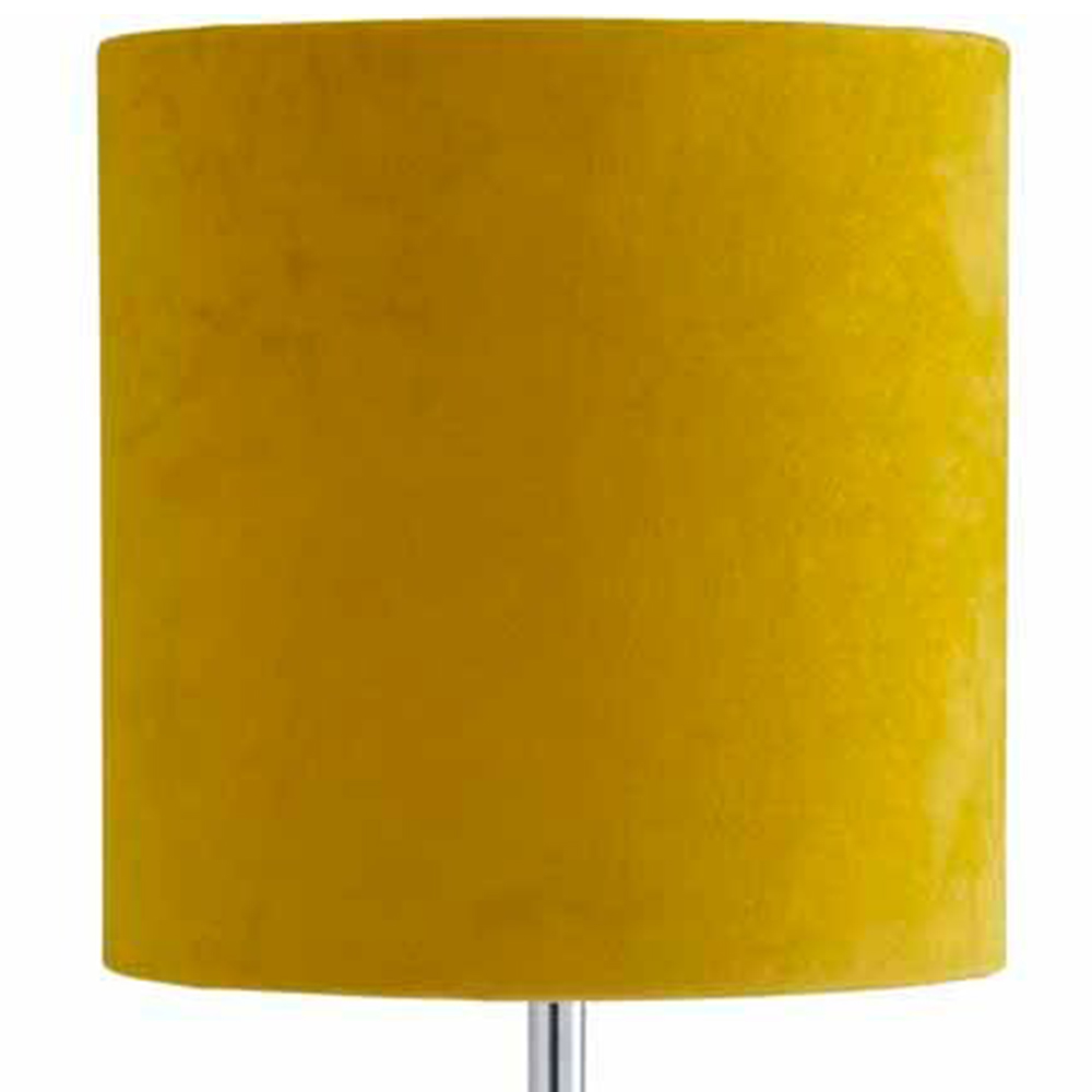 Wilko Mustard Silver Velvet Table Lamp Image 3