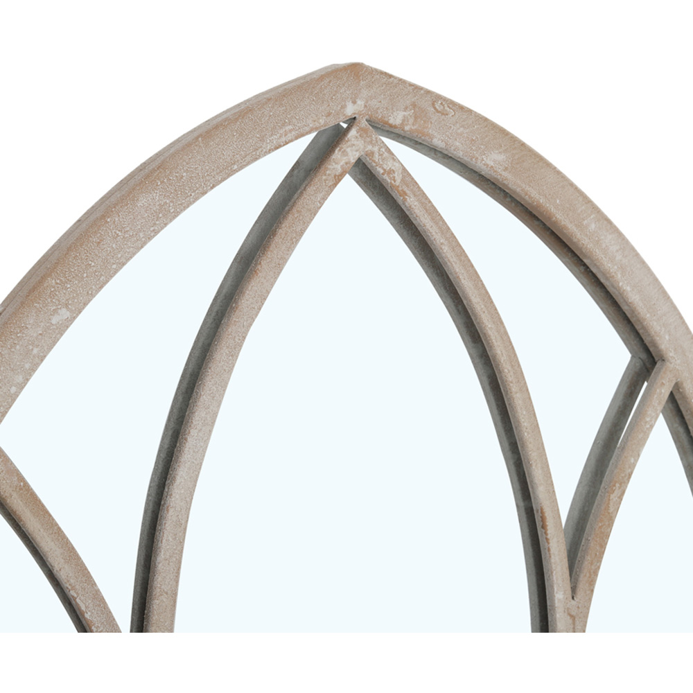 Living and Home Brown Arched Metal Window Mirror 48 x 82.5cm Image 6