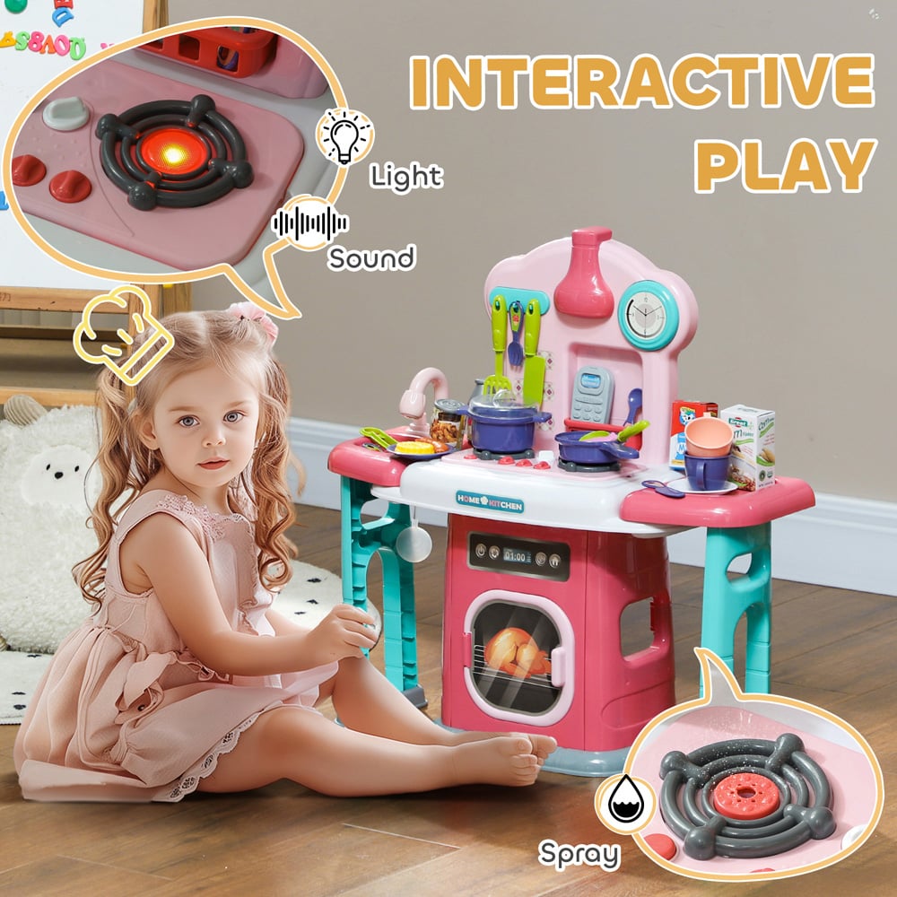 Tommy Toys Kids Electric Kitchen with Rotating Tables 45 Pieces Image 5