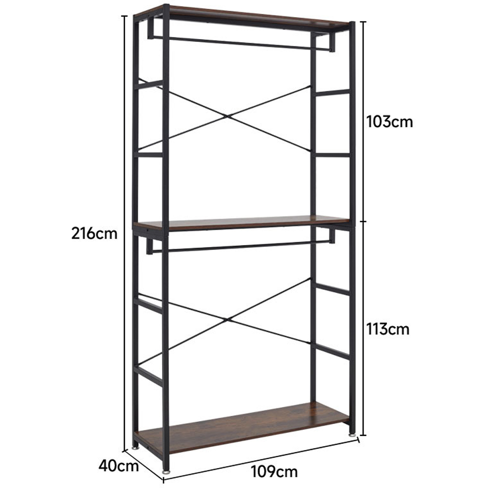 H&O Direct 3 Shelf Clothes Rack Image 4