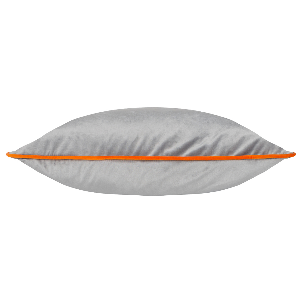 Paoletti Meridian Grey Clementine Velvet Cushion Image 2