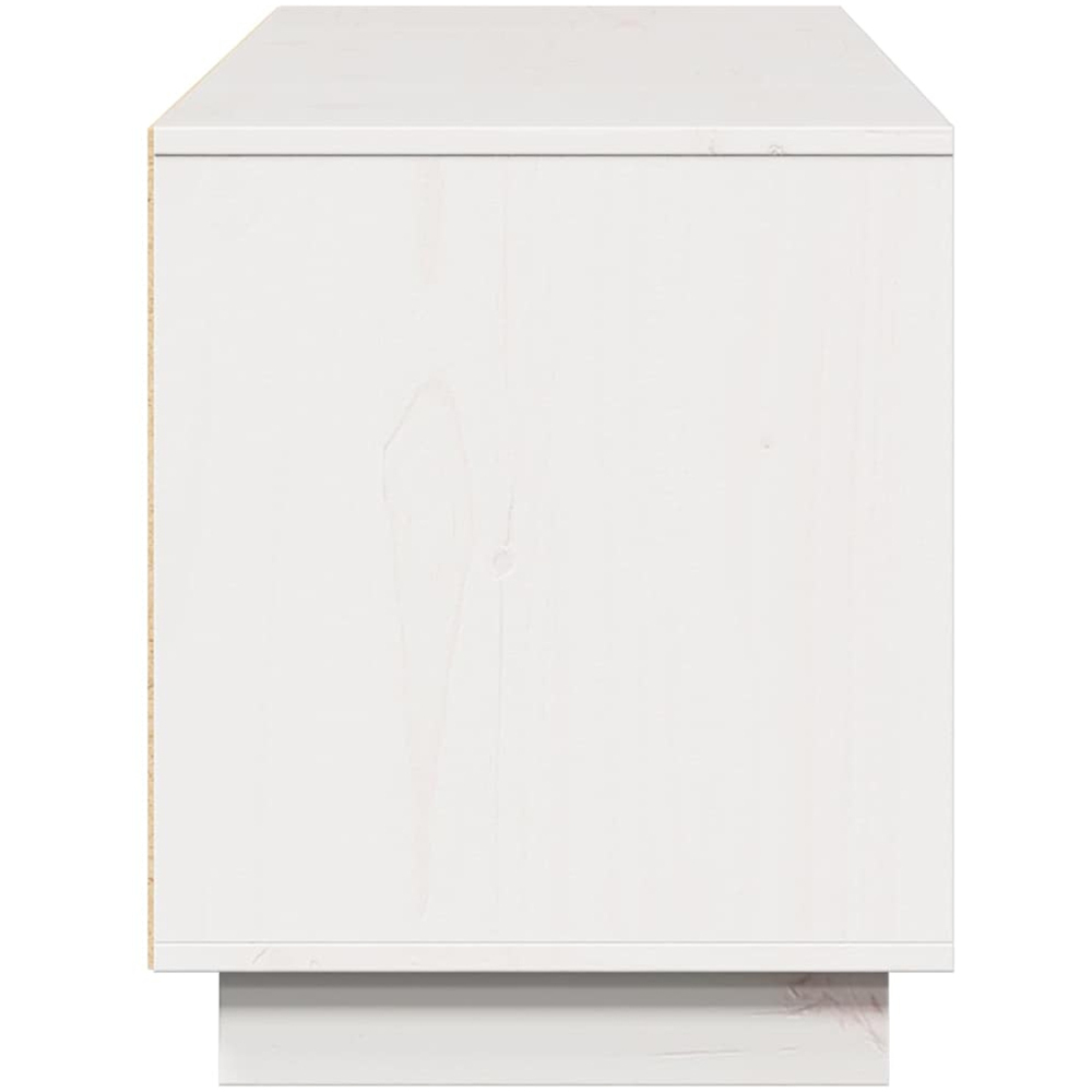 vidaXL 4 Door White Solid Pine Wood TV Cabinet Image 6