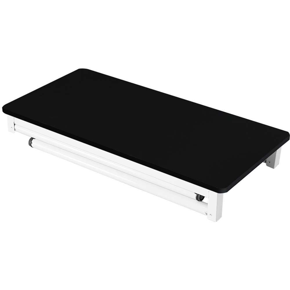 Living and Home Metal Frame Foldable Laptop Desk with Adjustable Feet Black and White Image 3