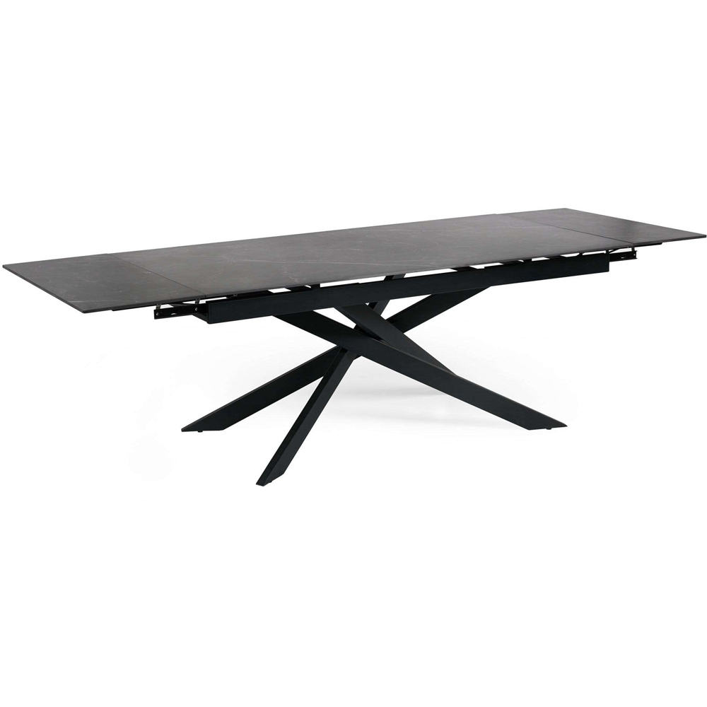 Julian Bowen Osaka 6 Seater 160-240cm Black Graphite Look Ceramic Top Extendable Dining Table Image 3
