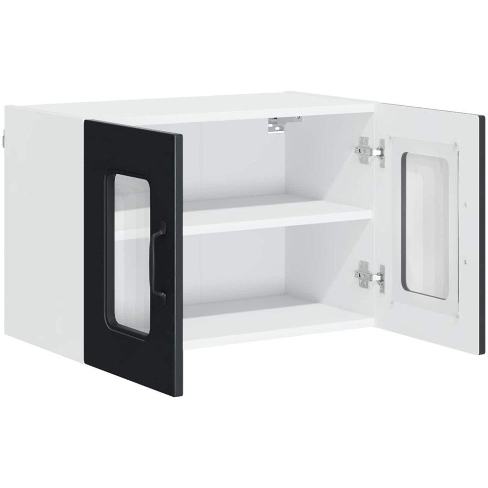vidaXL Kalmar 2 Door Black Wall Kitchen Cabinet Image 5