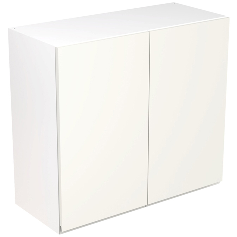 Kitchen Kit J-Pull Gloss White Wall Kitchen Cabinet Flatpack 800mm Image 1