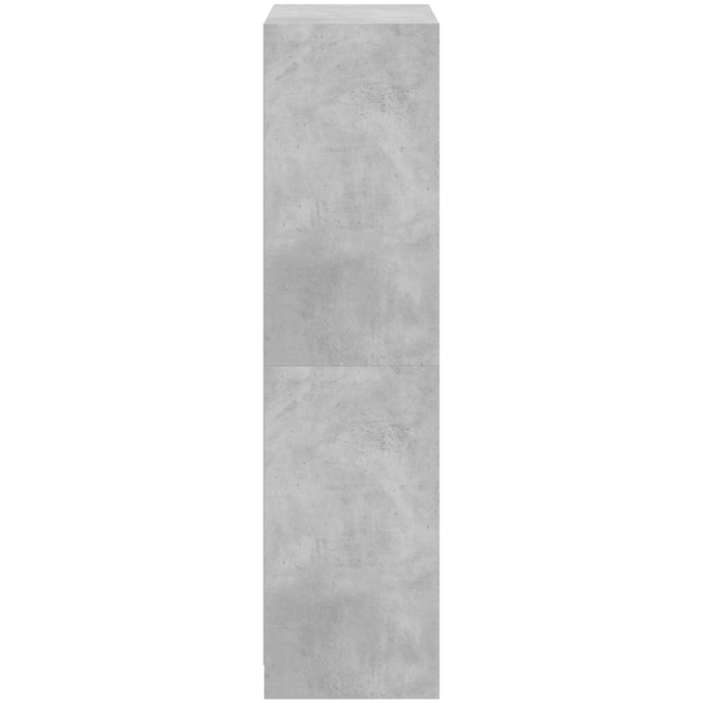 vidaXL 4 Glass Door Concrete Grey Highboard Image 8