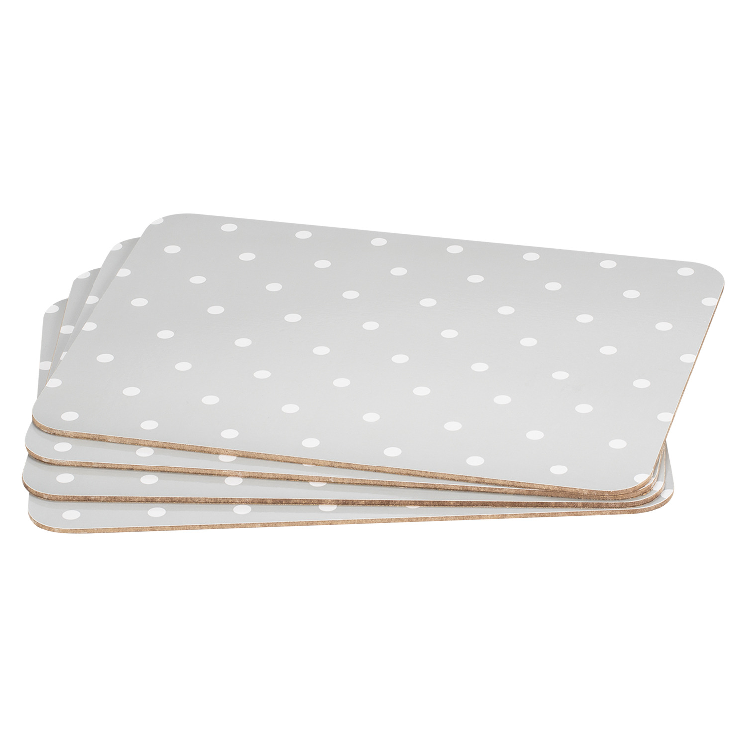 Set of 4 Simply Grey Polka Dot Placemats Image 2