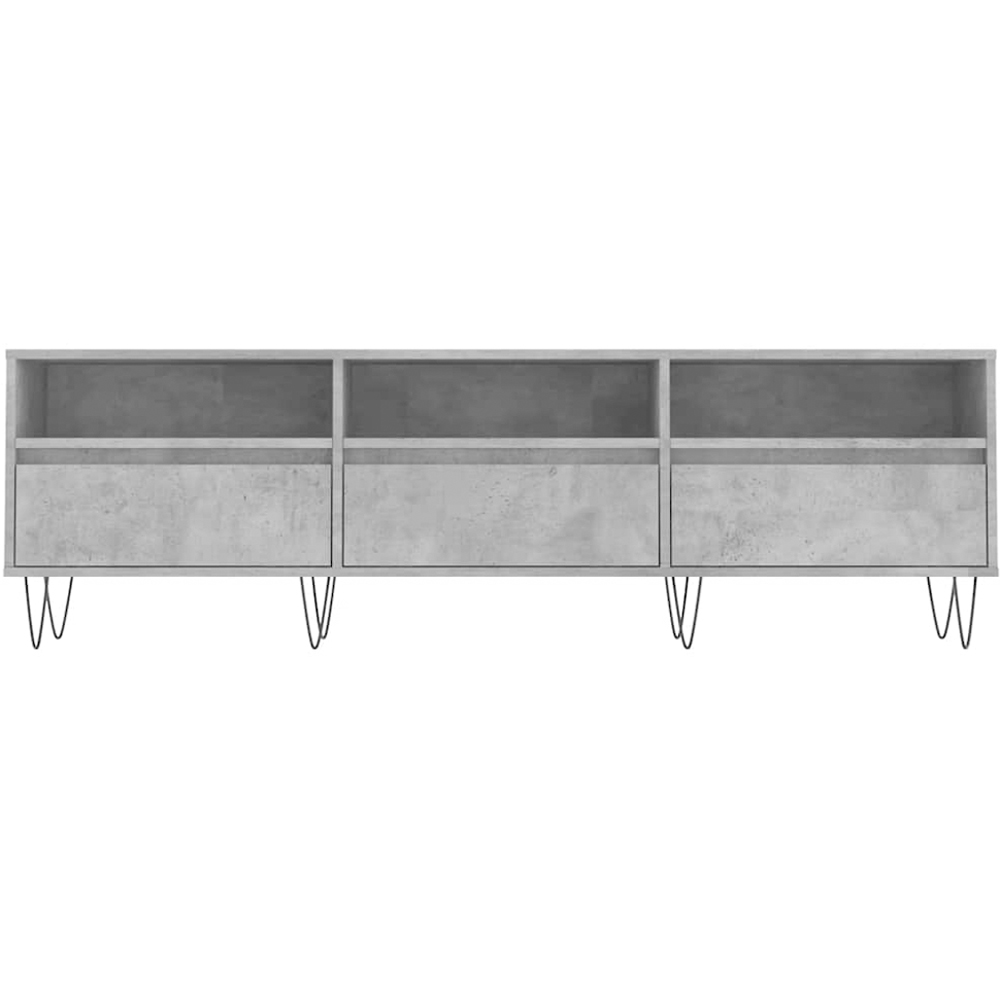 vidaXL 3 Drawer 3 Shelf Concrete Grey TV Cabinet Image 5