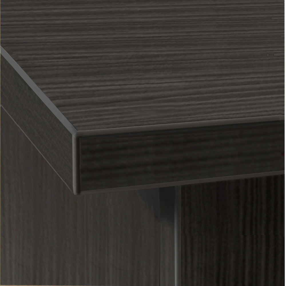 R White Cabinets 4 Shelf Desktop Tower Storage with Hutch Black Image 3