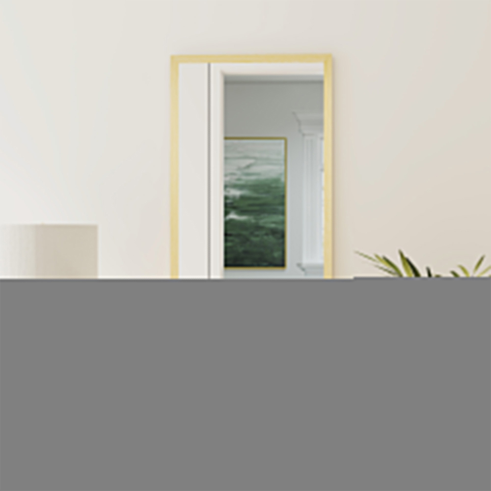Portland Natural Rectangular Wall Bathroom Mirror 60 x 40cm Image 3