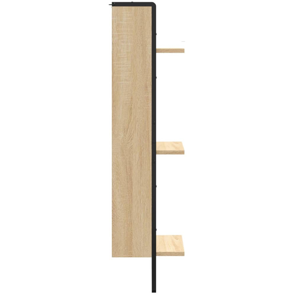 vidaXL 3 Shelf Sonoma Oak Floating Wall Shelf Image 4