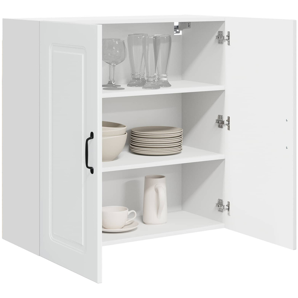 vidaXL Kalmar 2 Door High Gloss White Wall Kitchen Cabinet Image 3