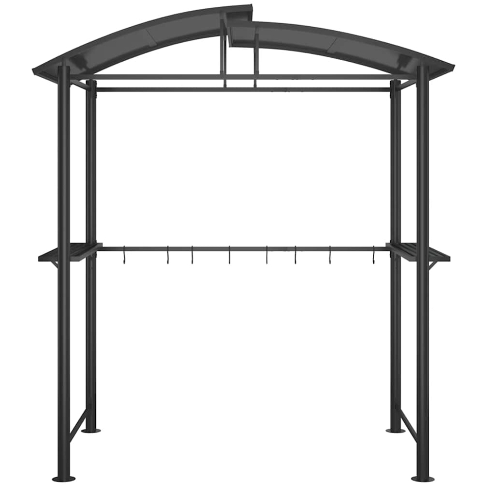 vidaXL 2.1 x 1.1m Anthracite BBQ Gazebo with Side Shelves Image 3