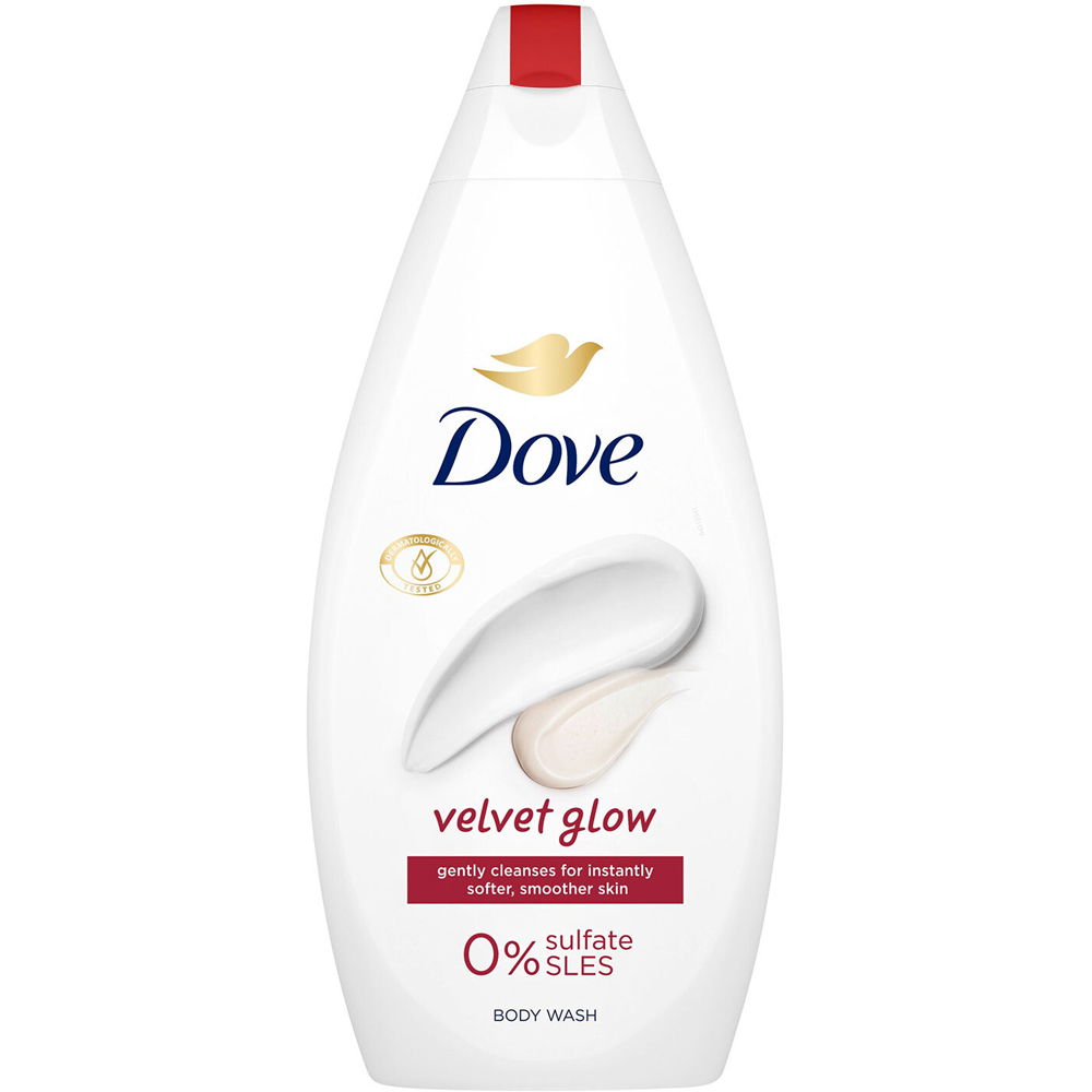 Dove Velvet Glow Soft and Smoother Skin Body Wash 450ml 12 Pack Image 3