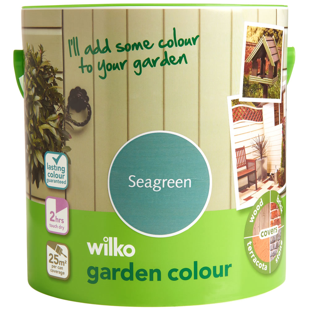 Wilko Garden Colour Seagreen Exterior Paint 2.5L Image 1