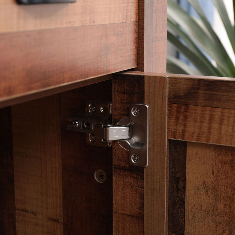 FurnitureHMD 2 Door 2 Drawer Industrial Style Wooden Sideboard Image 5