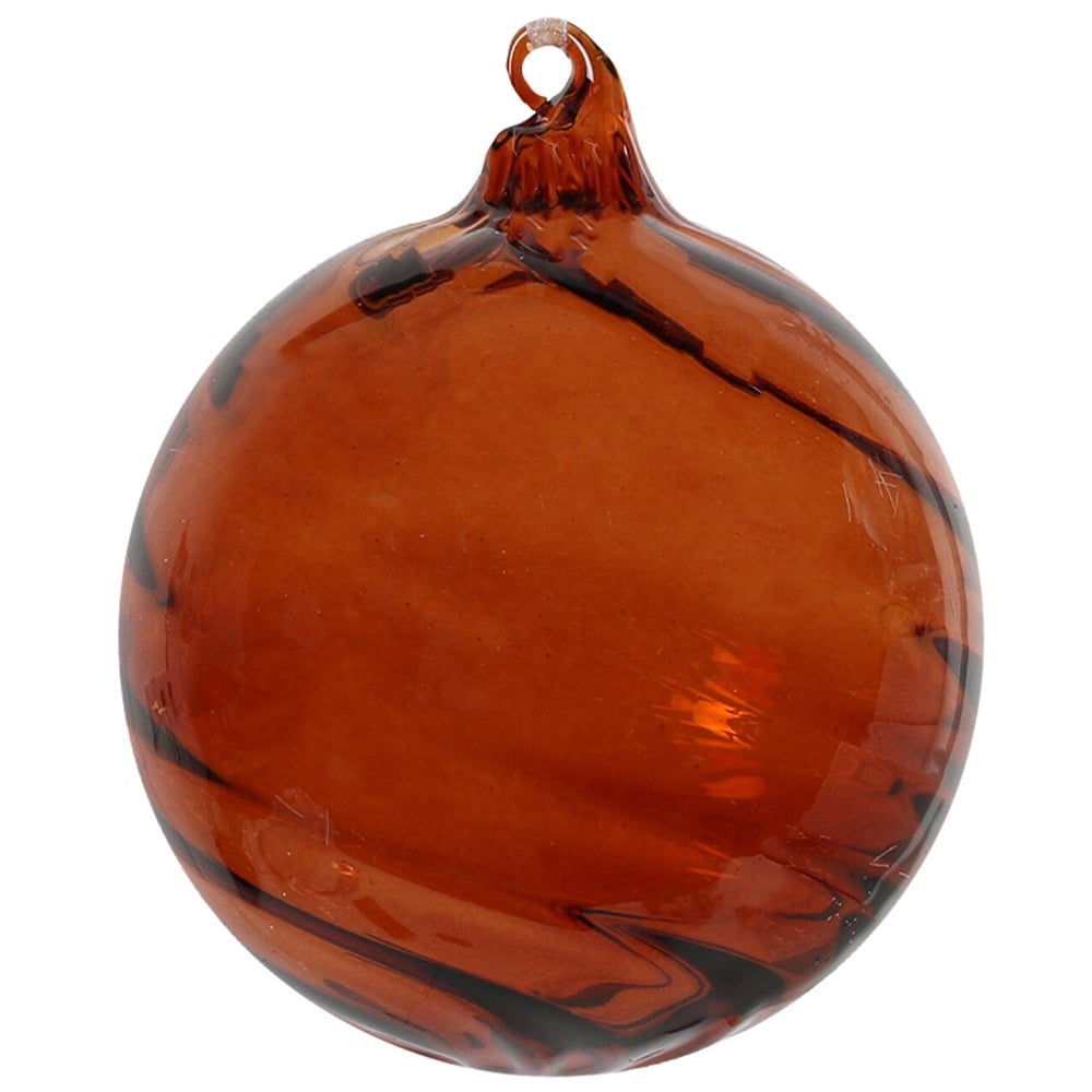 Decadent Bronze Amber Christmas Bauble Single Ornament Image 1