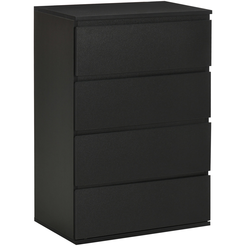Portland 4 Drawer Black Chest of Drawers Image 2