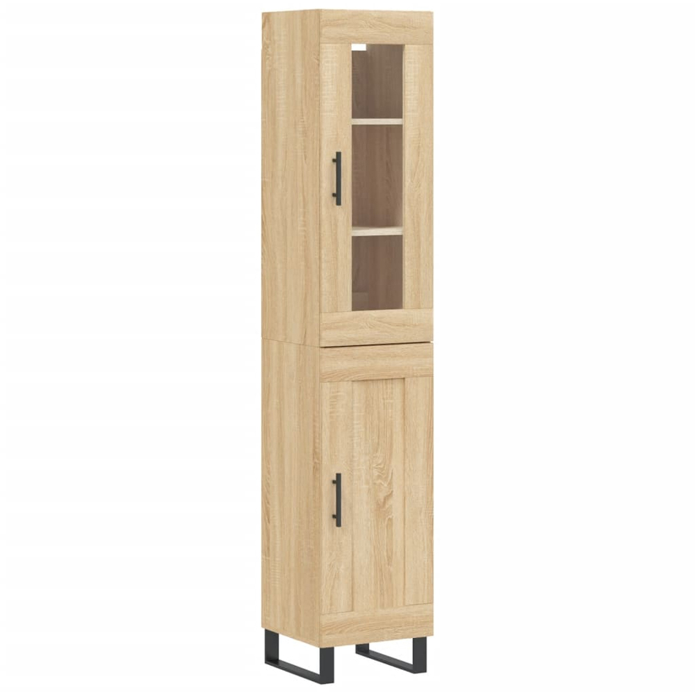 vidaXL 2 Door Sonoma Oak Highboard Image 2