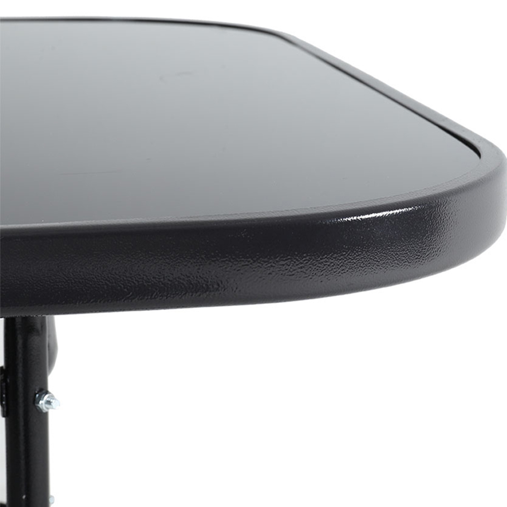 Living and Home Foldable 4 Seater Black Square Patio Set Image 5