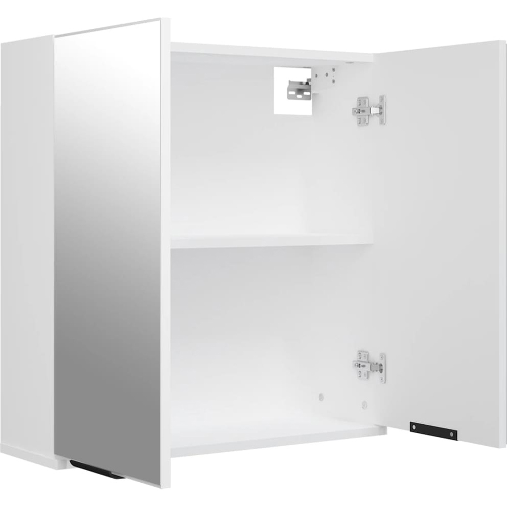 vidaXL White 2 Door Bathroom Mirror Cabinet Image 5