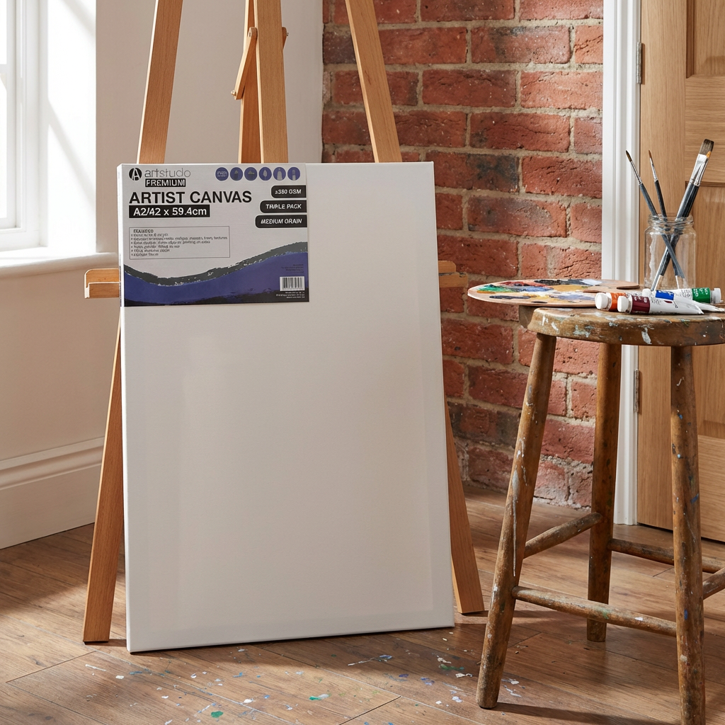 Art Studio Premium Artist Canvas A2 3 Pack Image 2