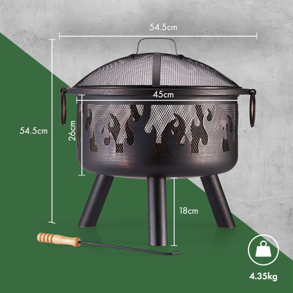 VonHaus Flame Design Round Fire Pit Image 7