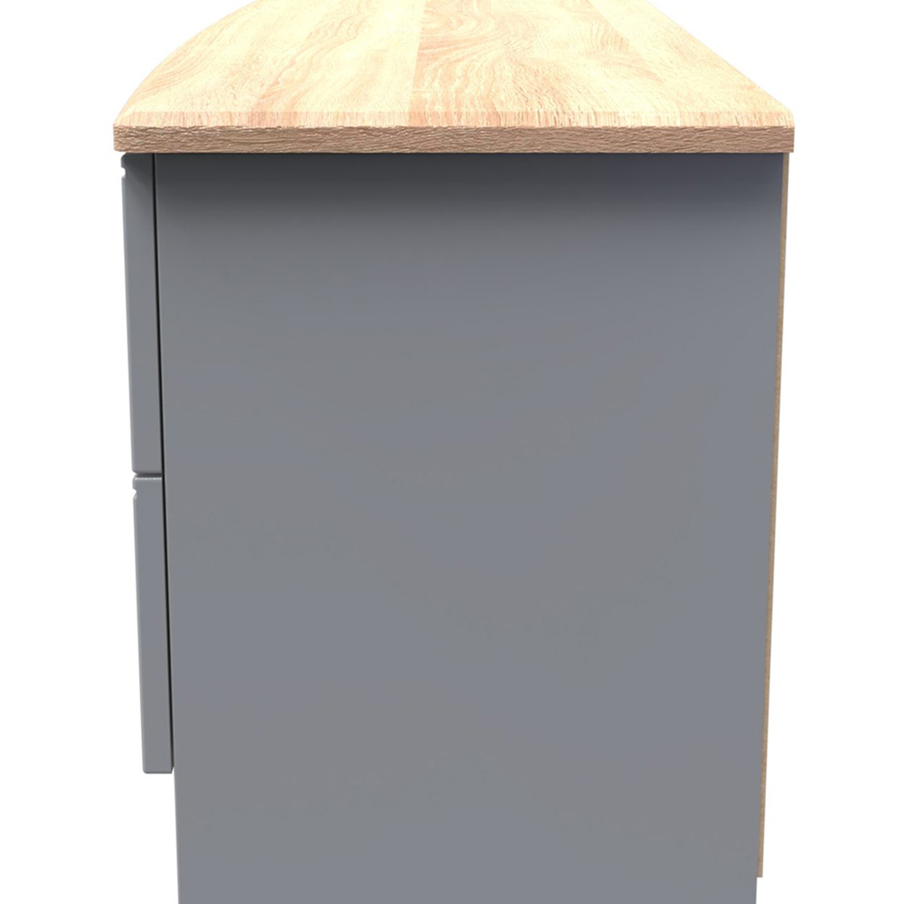 Crowndale Victoria 4 Drawer Dusk Grey and Oak Bedbox Image 3