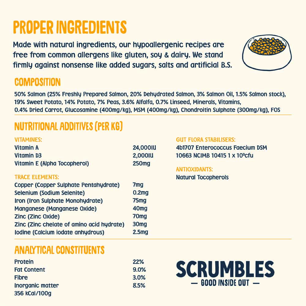 Scrumbles Salmon Adult Dry Dog Food 2kg Image 2