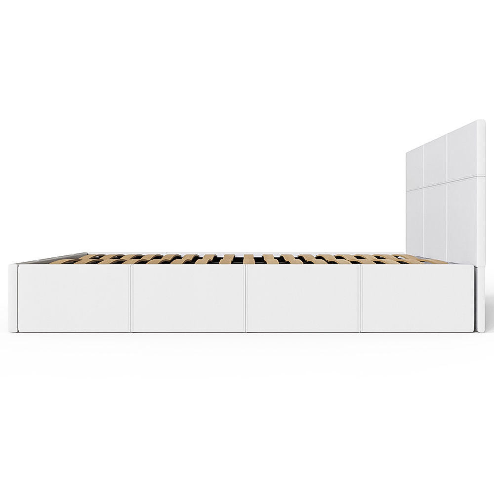GFW Double White Side Lift Ottoman Bed Image 5