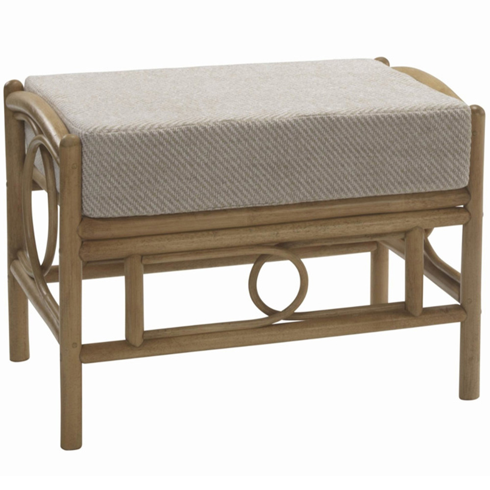 Desser Furniture Madrid Light Oak Natural Jasper Footstool Image 2