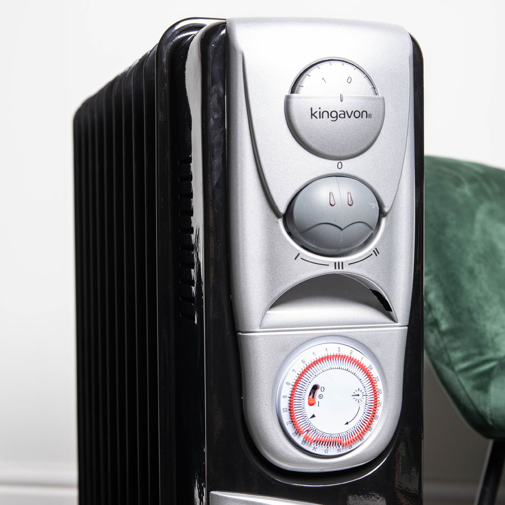 Samuel Alexander 11 Fin Black Oil Filled Heater Radiator 2500W Image 4