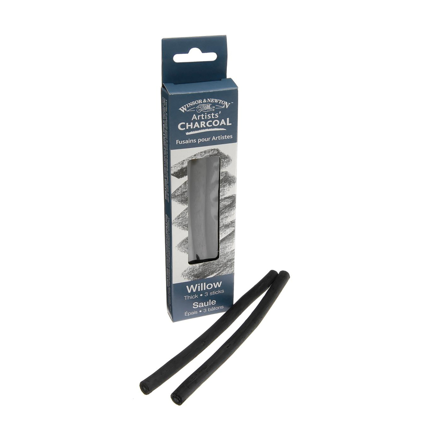 Winsor and Newton Willow Charcoal Sticks - Black / Thick / 3 Image