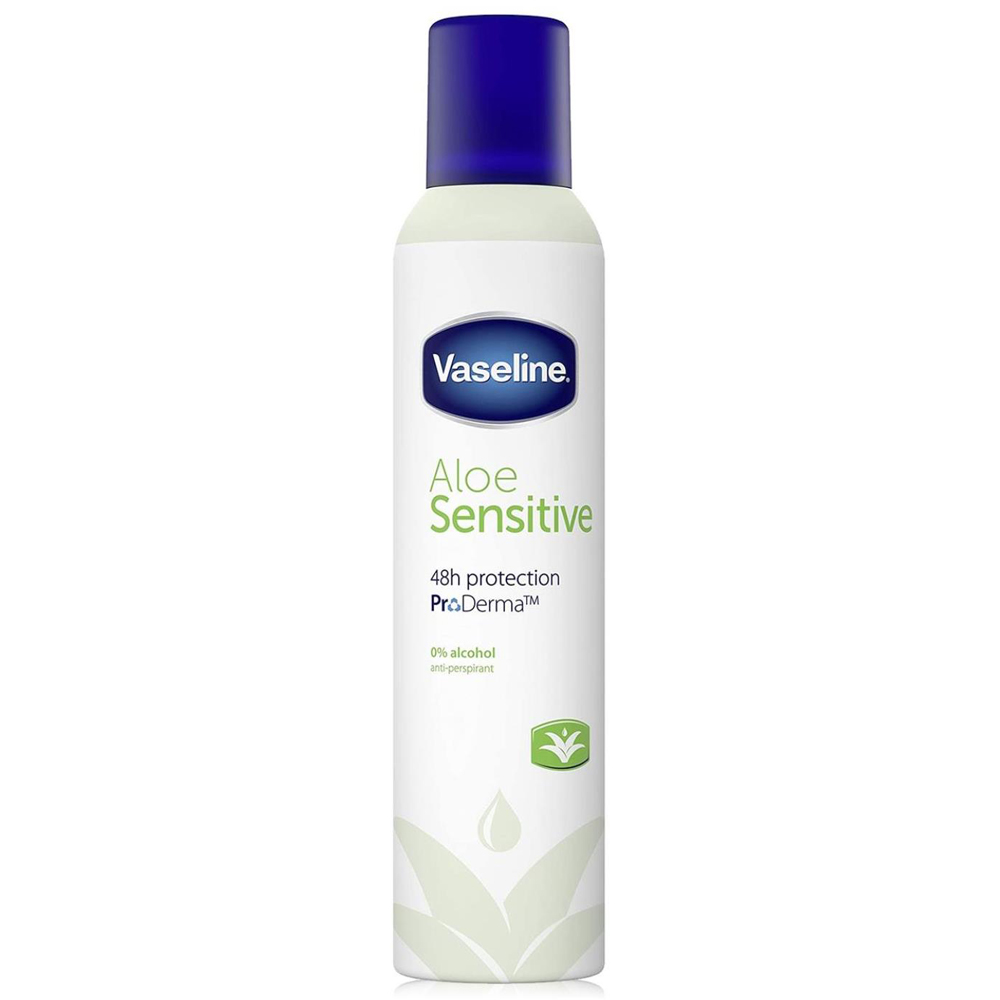 Vaseline Aloe Sensitive Women's Soothing Anti-Perspirant Women's Deodorant Spray 250ml 6 Pack Image 3