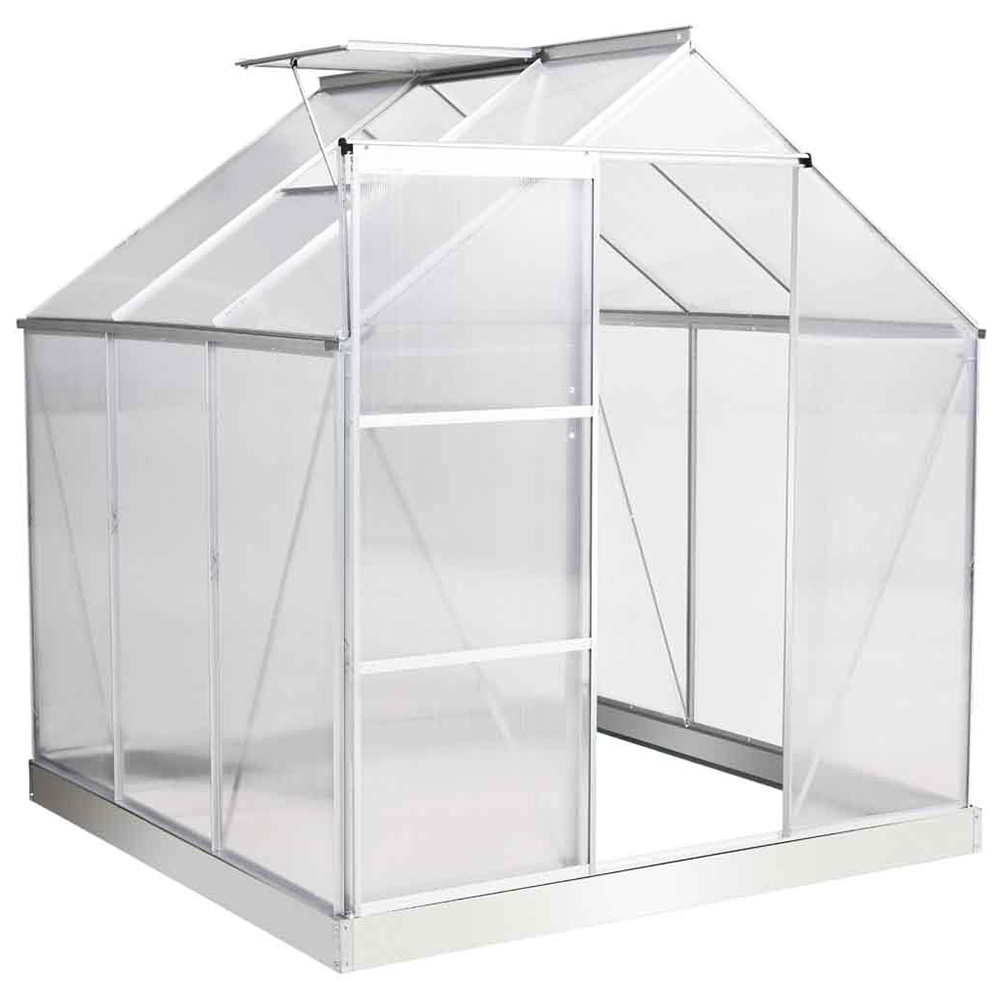 Outsunny Polycarbonate Aluminium 6.3 x 6ft Greenhouse Image 1