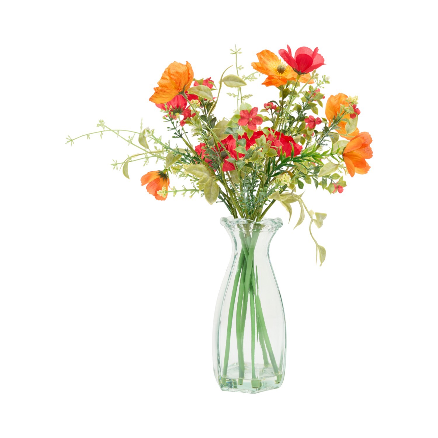 Poppy Artificial Plant Vase Arrangement Image 5