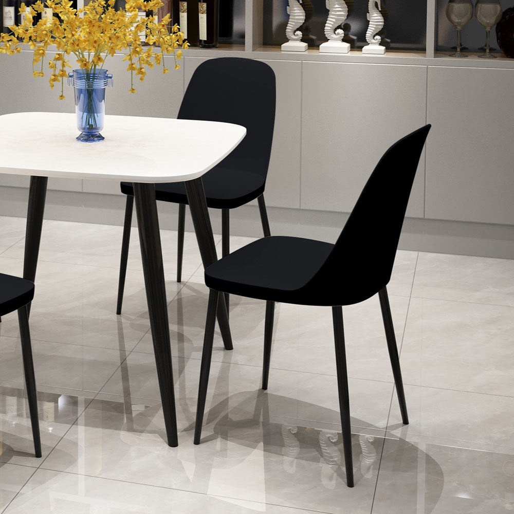 Core Products Aspen Set of 2 Black Dining Chair Image 4
