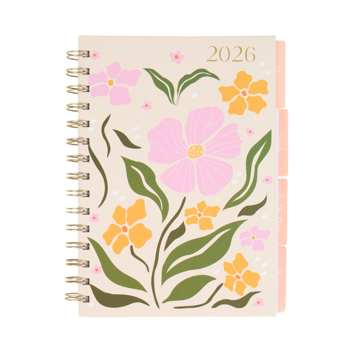 2026 A5 Floral Organiser with Dividers Image 4