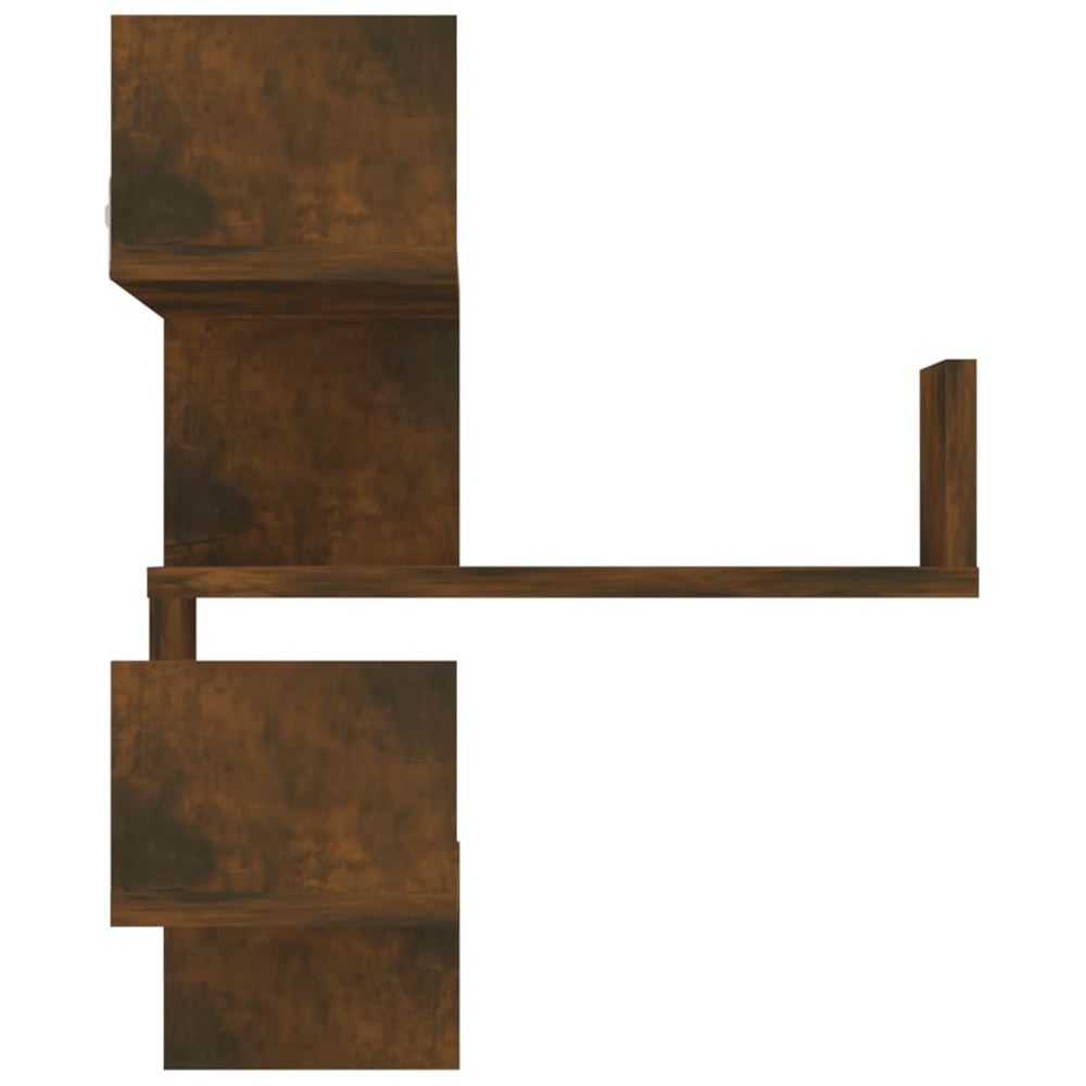 vidaXL 3-Tier Brown Corner Wall Shelf 2 Pack Image 4