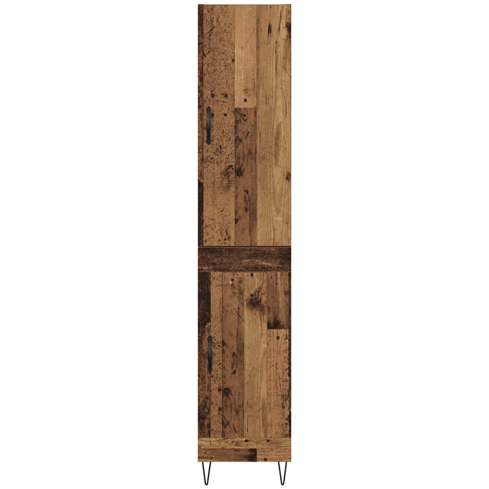 vidaXL 2 Door Old Wood Tall Slim Highboard Image 8