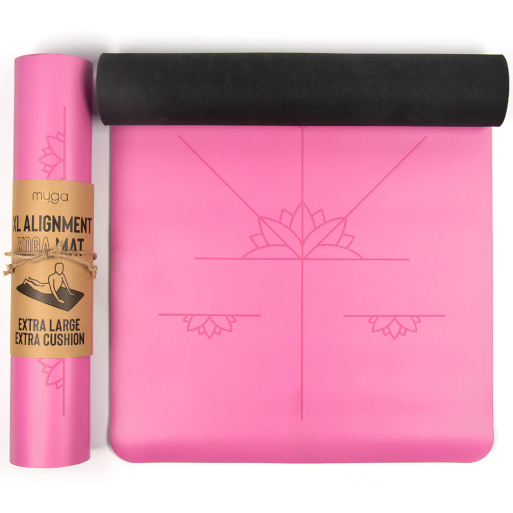 Myga Pink Alignment Yoga Mat XL Image 2