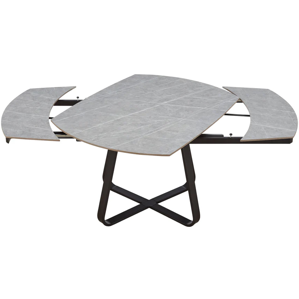 DS Living Arden 6 Seater Dining Table Black and Grey Intertwined Stone Image 5