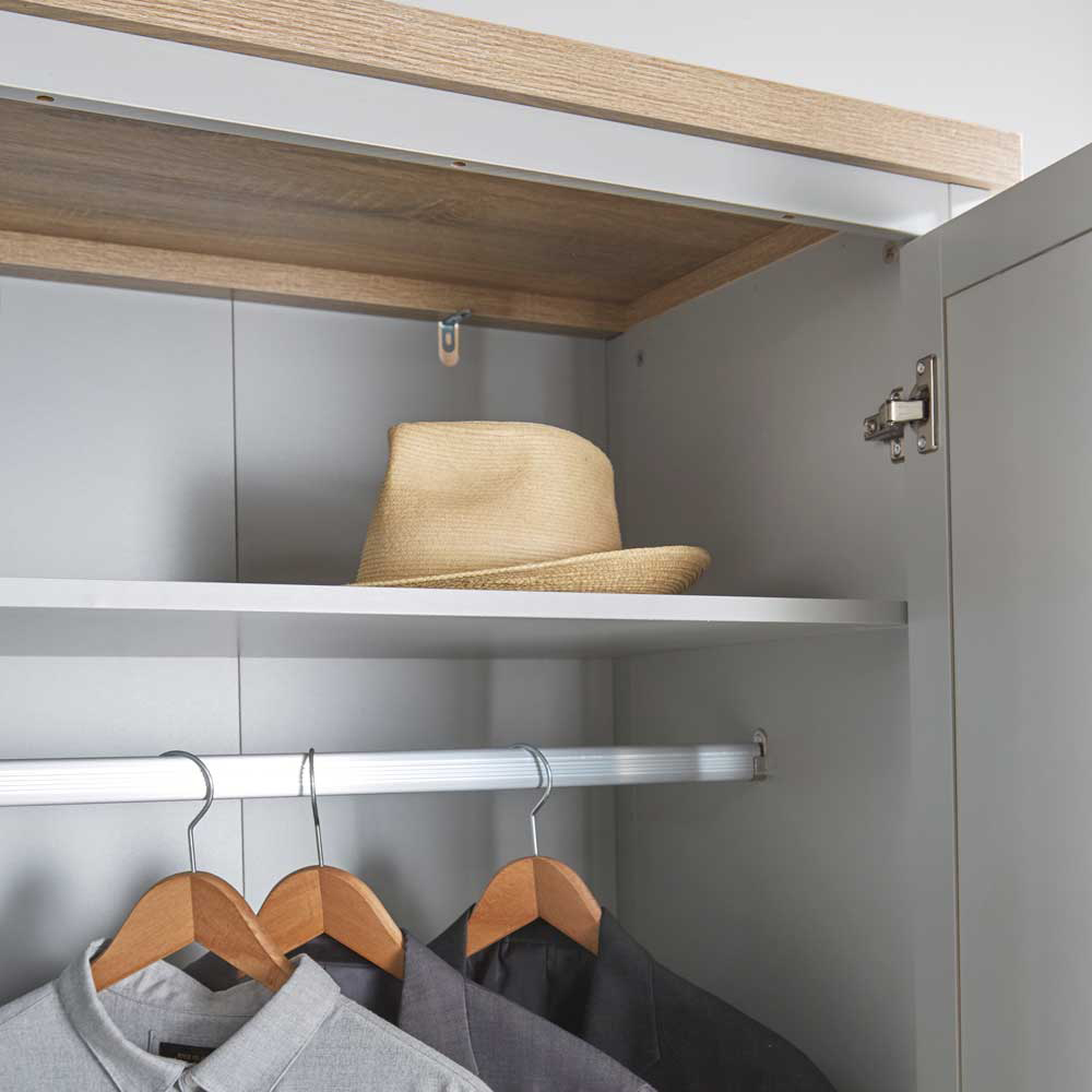 Home Source Avon 2 Door Grey Wardrobe Image 4