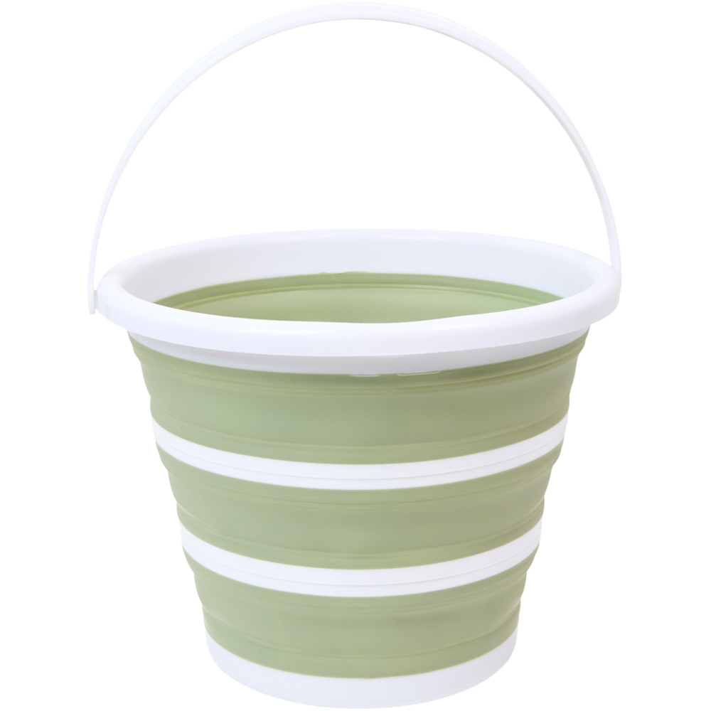 My Home Foldable Bucket Grey and White Image 1