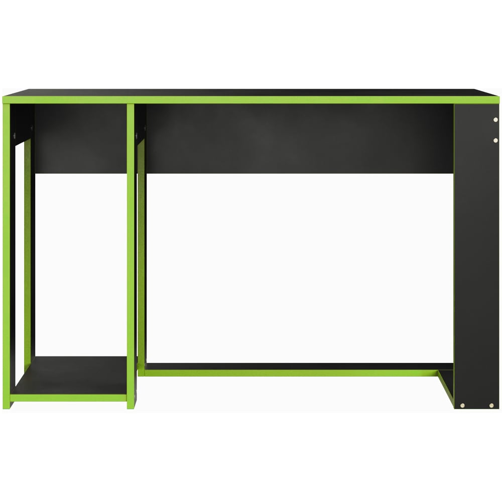 Ryker Ergonomic Gaming Desk Black and Green Image 5